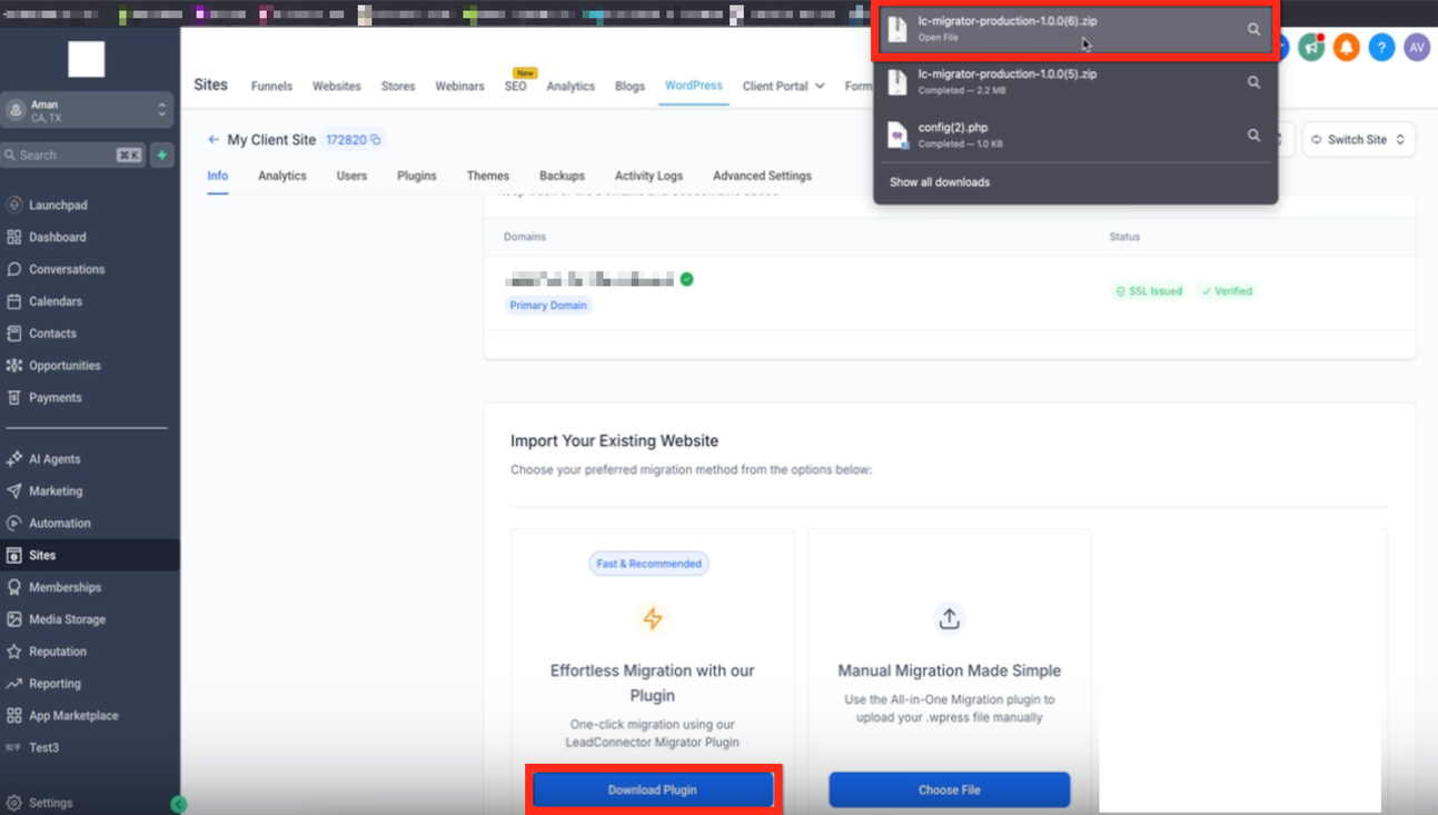 Step 4: Import Your Existing Website